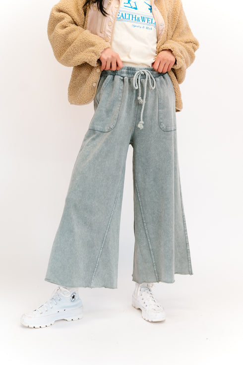 Sun Soaked Lounge Pant// Washed Teal